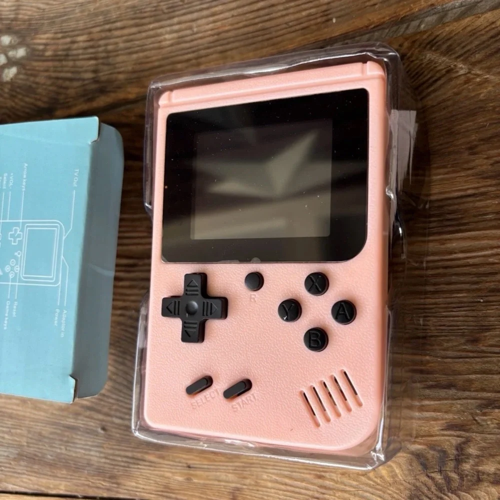 Game Box Plus - 500 Games in 1 Portable Handheld Game System (Pink)